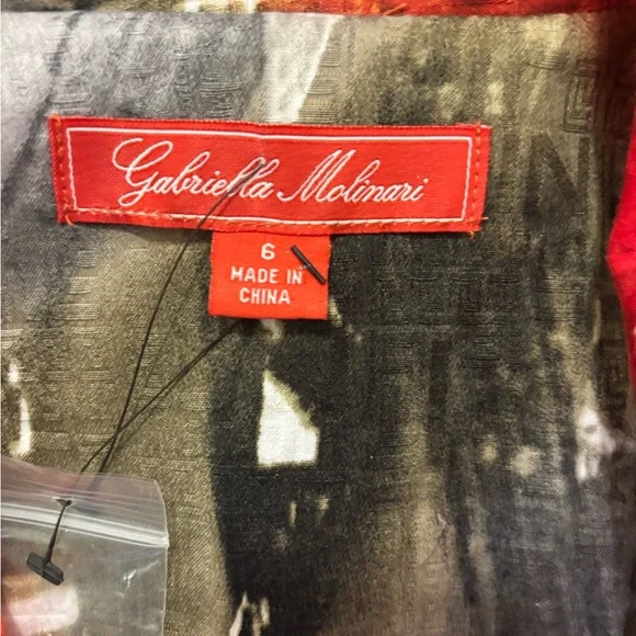 Gabrilla Molinari NWOT Women's 6 Multicolor Blazer Button Up Sleeves Never Worn - Picture 2 of 12